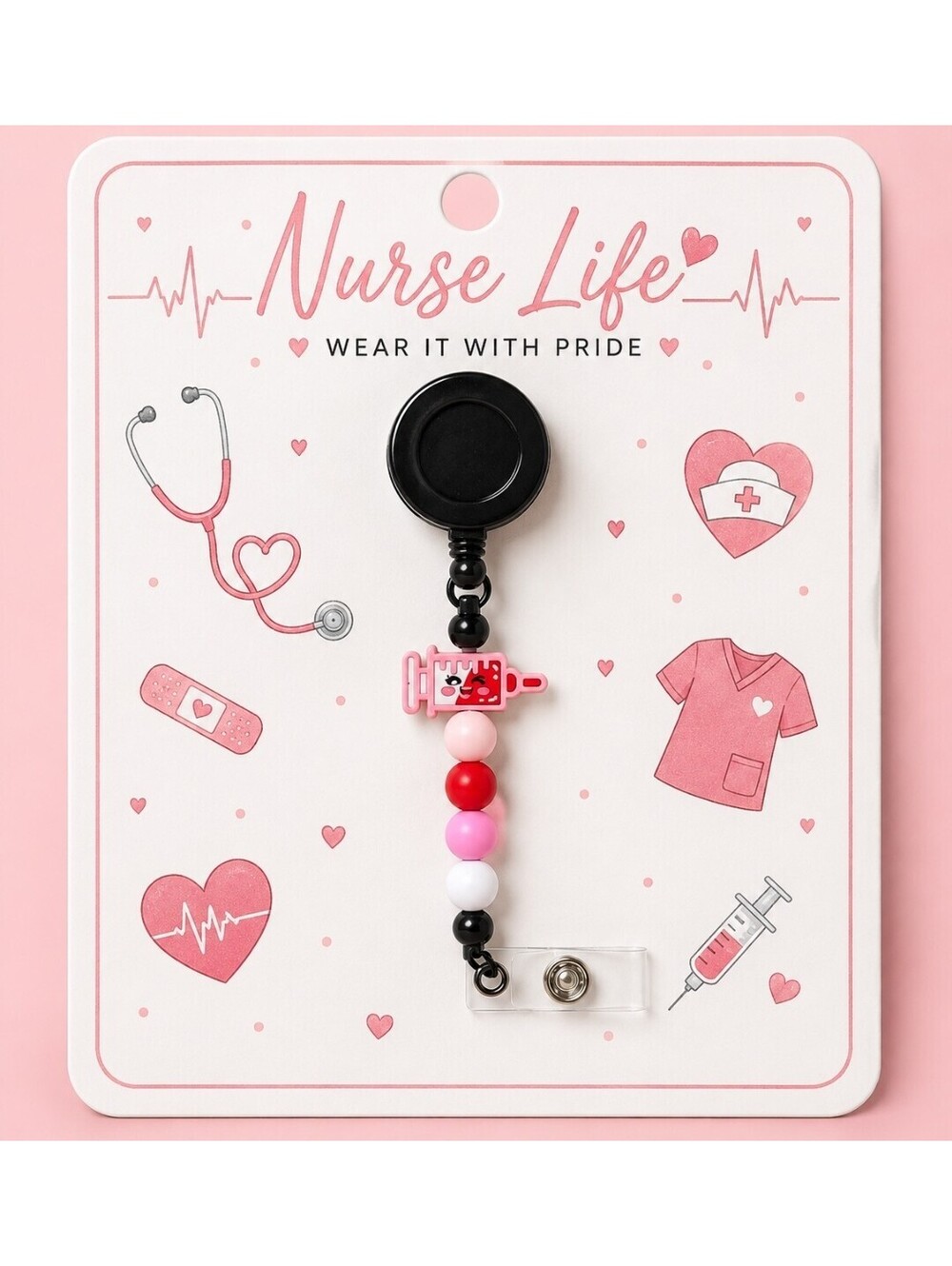 Nurse Medical Assistant Life Retractable Lanyard Cardholder ID Badge